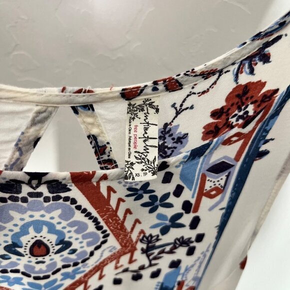 Free People Intimately Annka Boarder Slip Dress cream Floral Size XS Boho - Picture 11 of 12